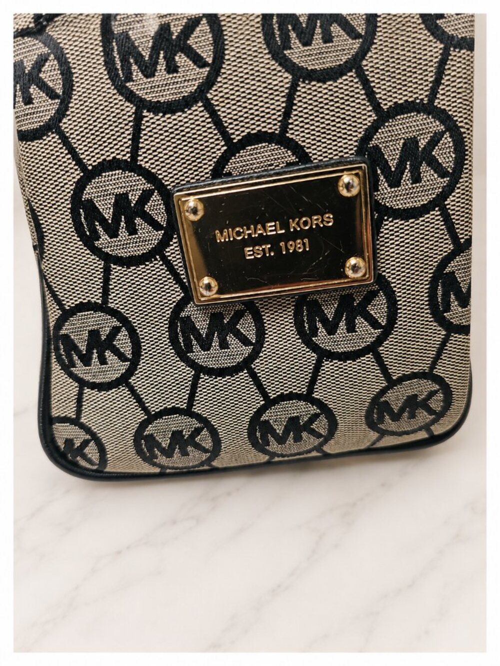 Michael Kors Signature Jacquard Hobo Shoulder Bag – Black & Brown Monogram - Picture 13 of 13